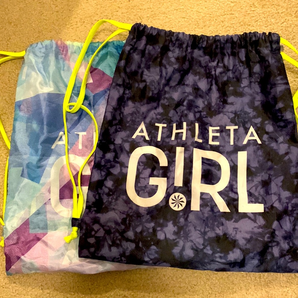 2 Athleta draw string bags